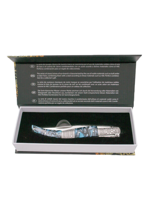 Navaja árabe Carraca Serie Seda Zafiro 11cm