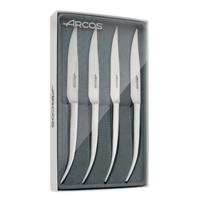 Juego 4 cuchillos chuleteros Serie Steel Force Arcos
