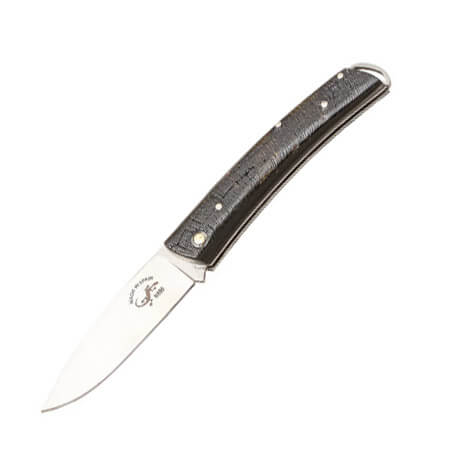 Navaja con mango de asta de búfalo natural y hoja de Böhler N690 ...