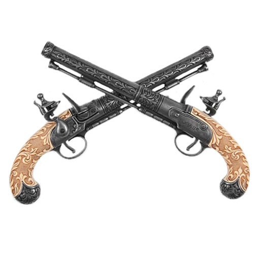 Réplicas Pistolas de duelo belgas S.XVIII