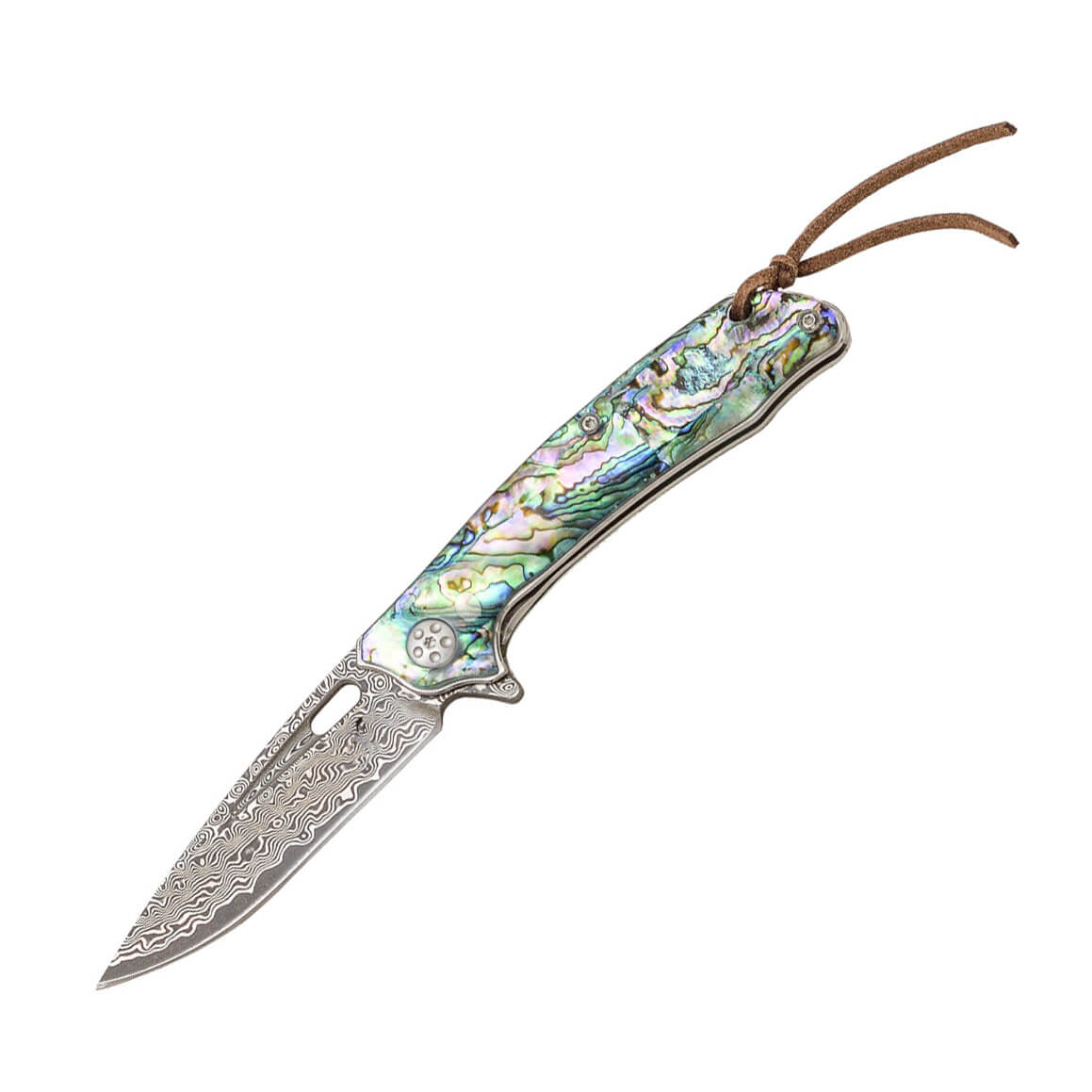 Navaja Tactica con mango multicolor y hoja en acero VG10 de 67 ca...