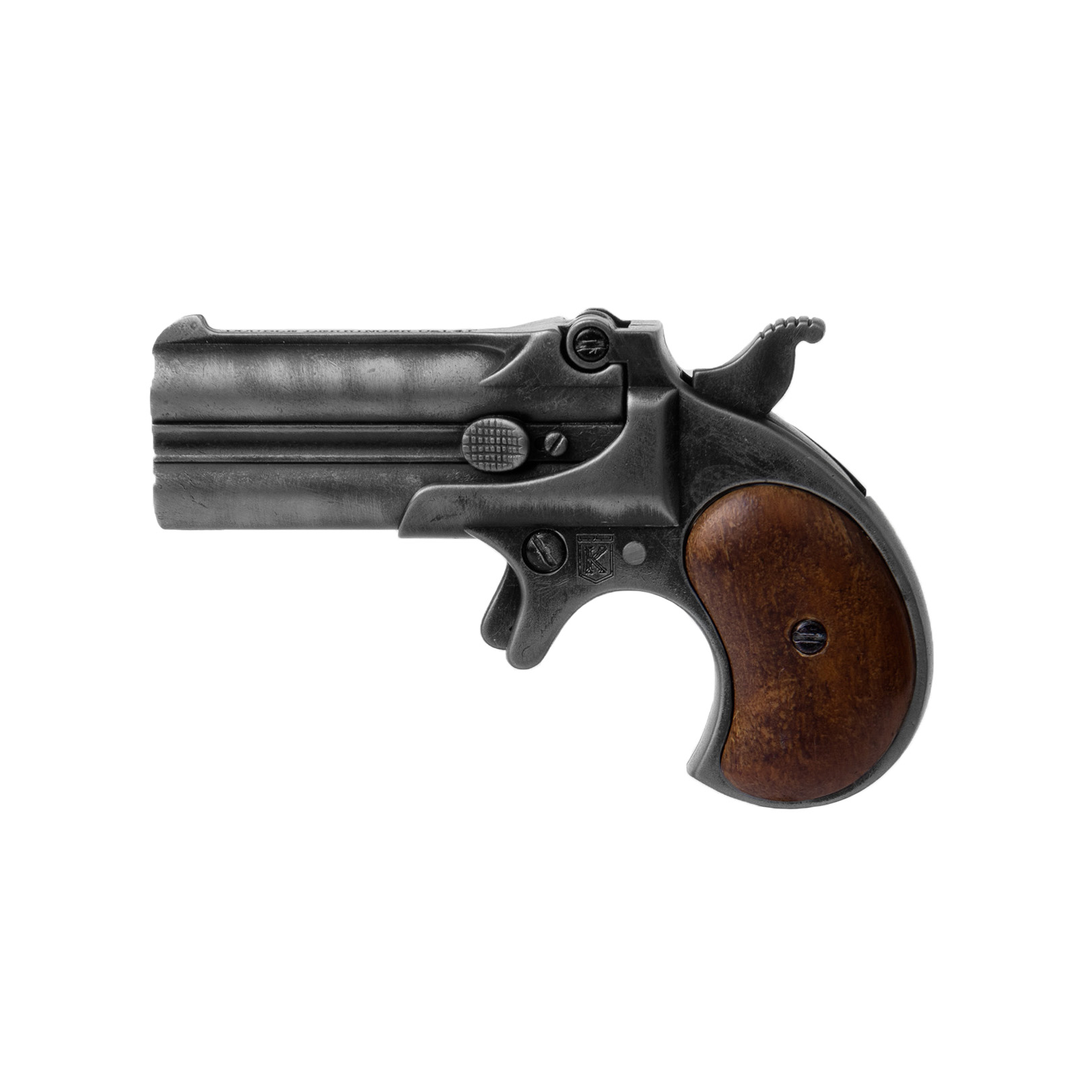 Réplica Double Derringer Mod.95 madera y metal negro envejecido 