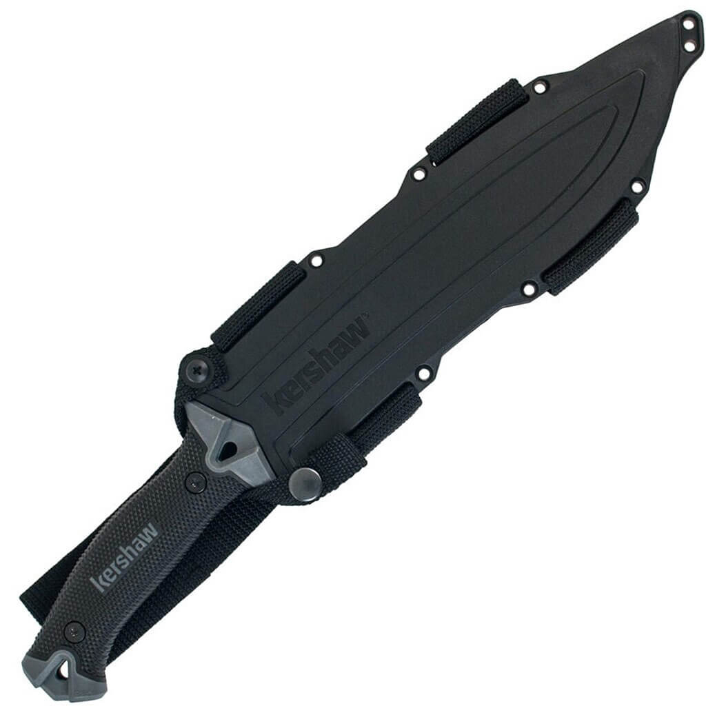 Machete Kershaw CAMP 10 con hoja de 25,4 cm y mango de goma negra