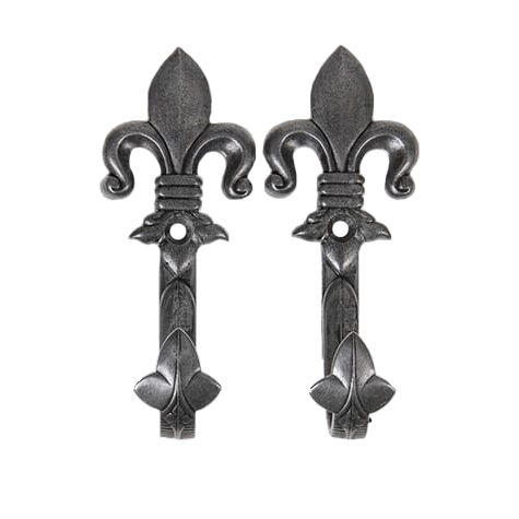 Soporte pistola flor de lis acabado pavonado