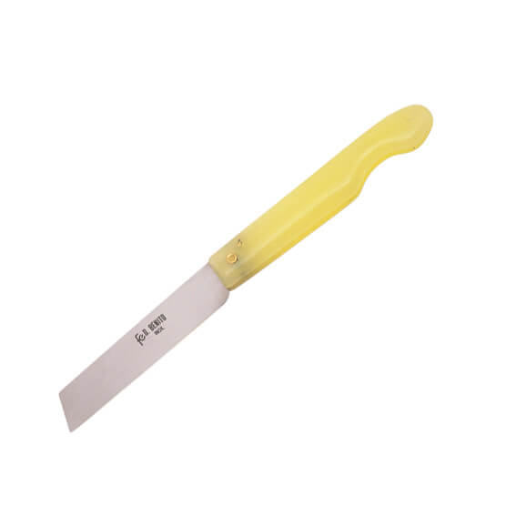 Navaja marinera con mango amarillo y hoja de 95 mm con punta cort...