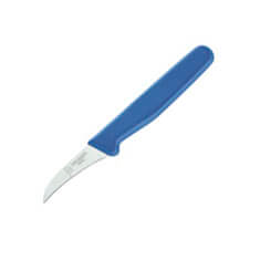 Cuchillo mondador curvo de 6 cm con mango de plástico azul F. Cor...