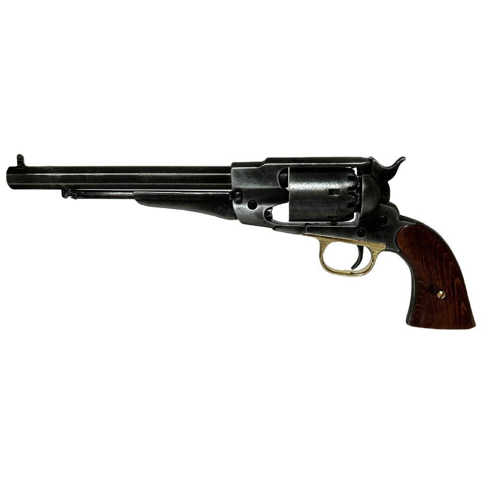 Replica revólver Remington 1858 metal negro envejecido