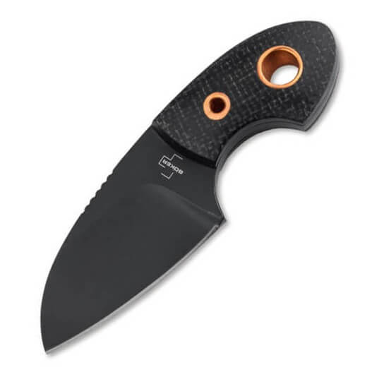 Couteau tactique Gnome avec deux trous en cuivre dans le manche