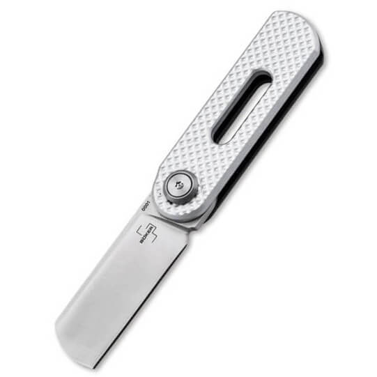 Navaja de bolsillo Ovalmoon Swivel con mango de aluminio