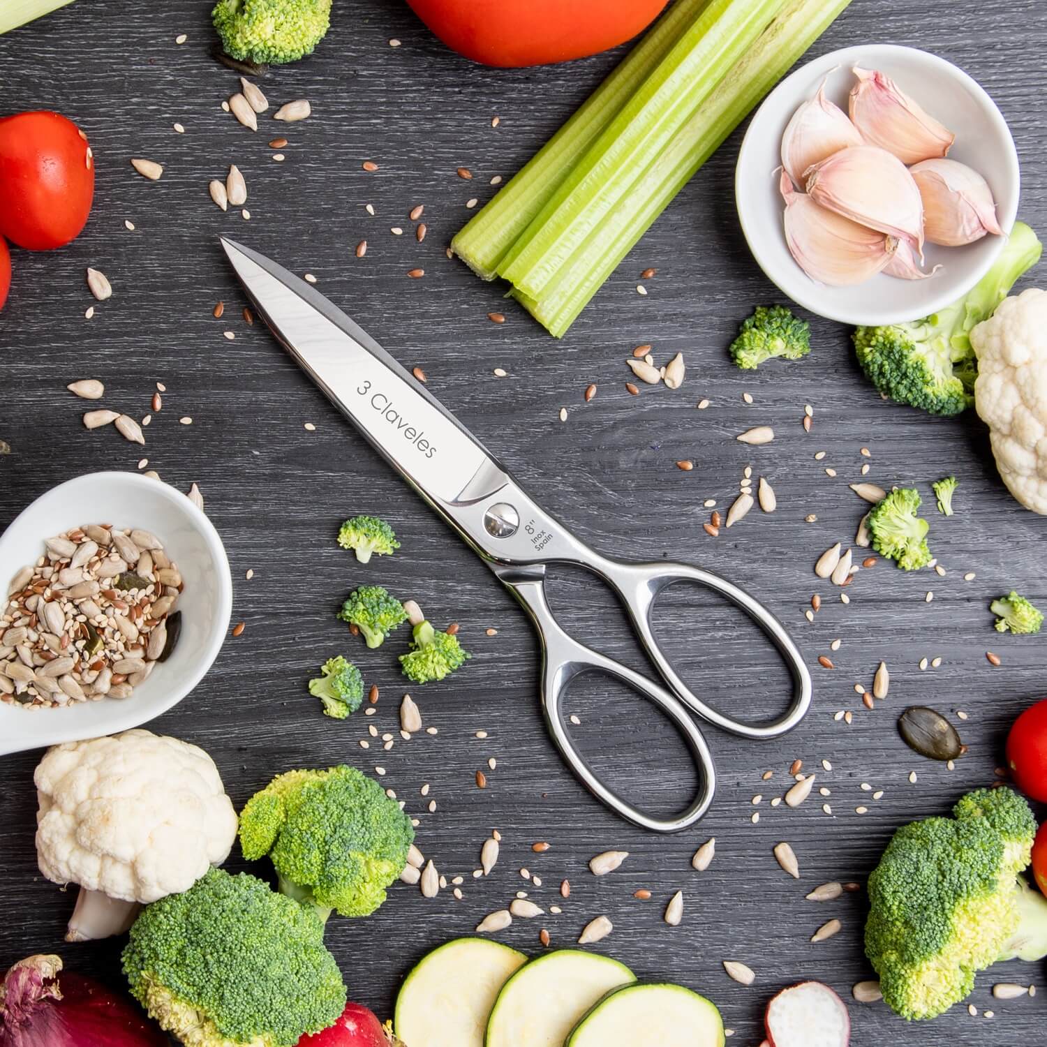 Tijeras de cocina 3 Claveles Gastro de 20 cm