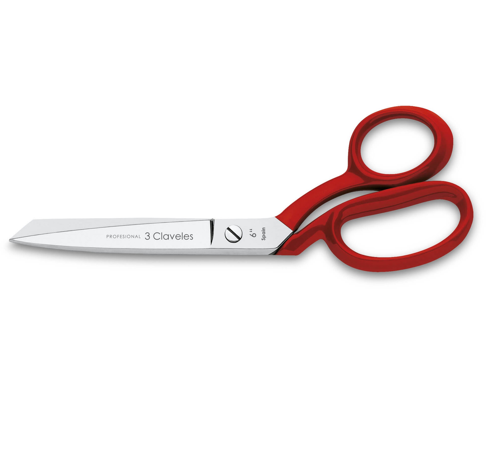 Tijeras de costura Sastresa mango rojo 3 Claveles 15 cm