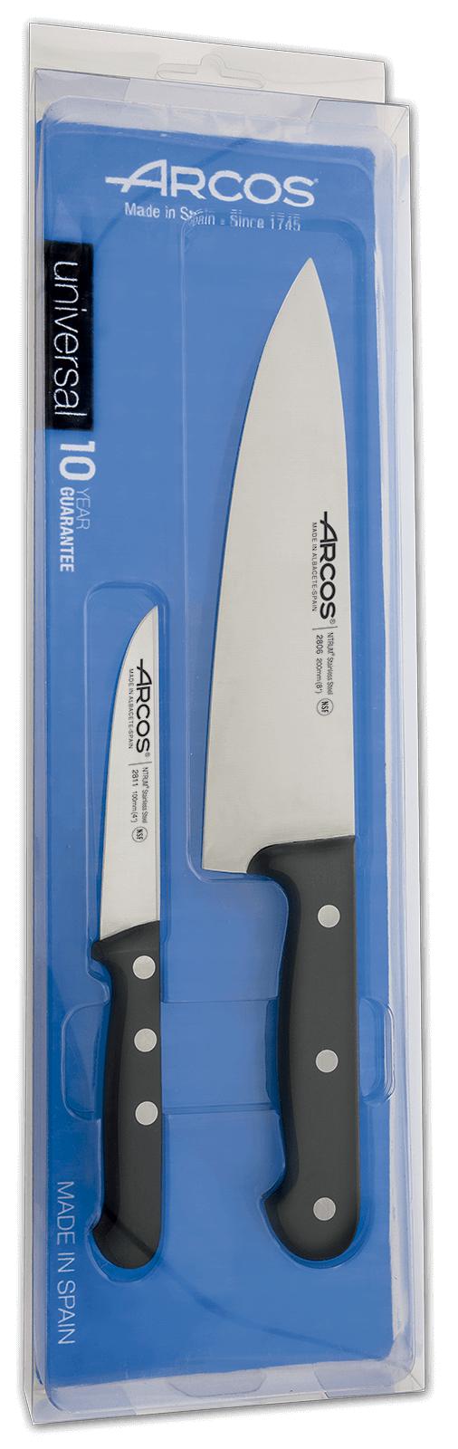 Set de dos cuchillos cocineros Arcos Universal