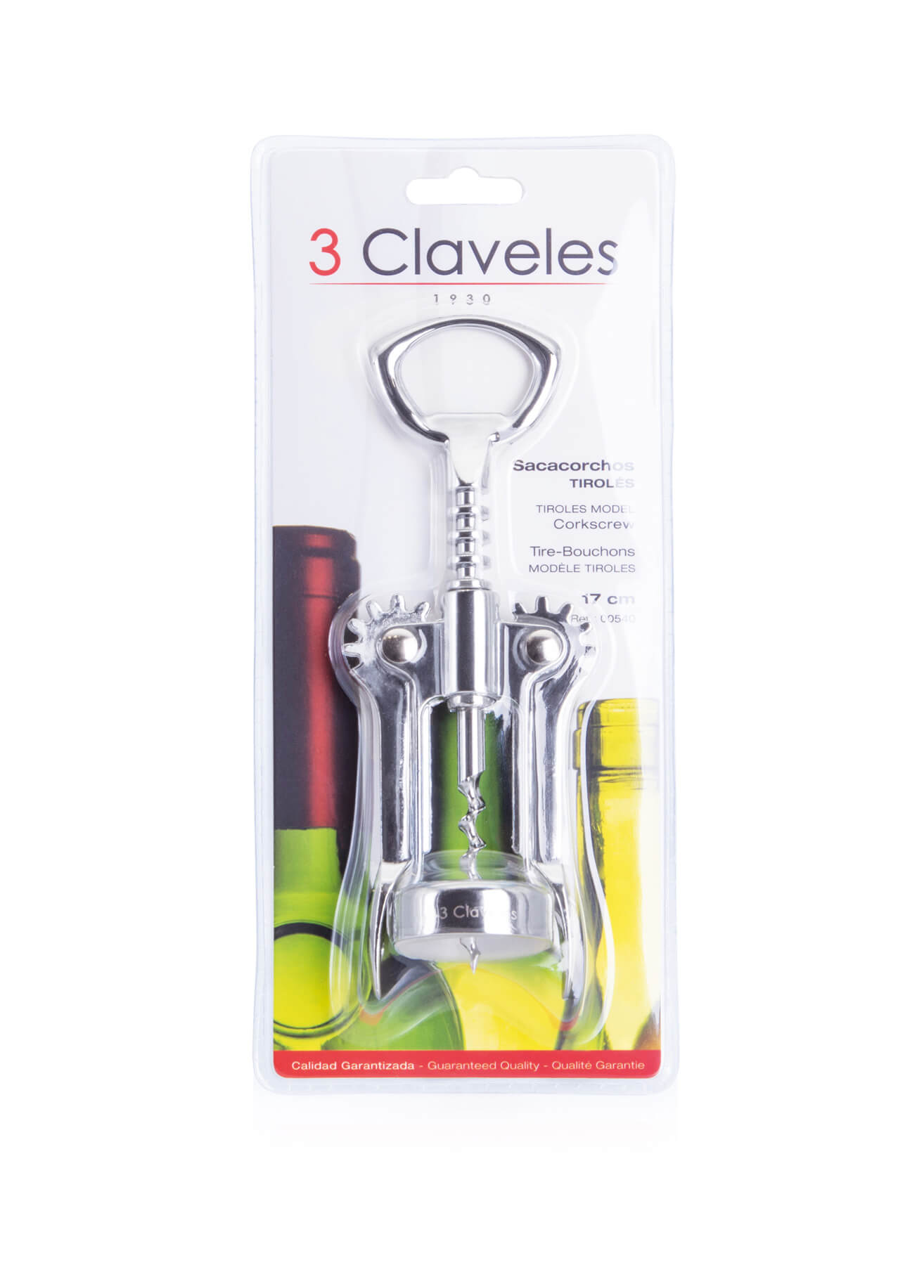 Sacacorchos modelo tirolés 3 Claveles