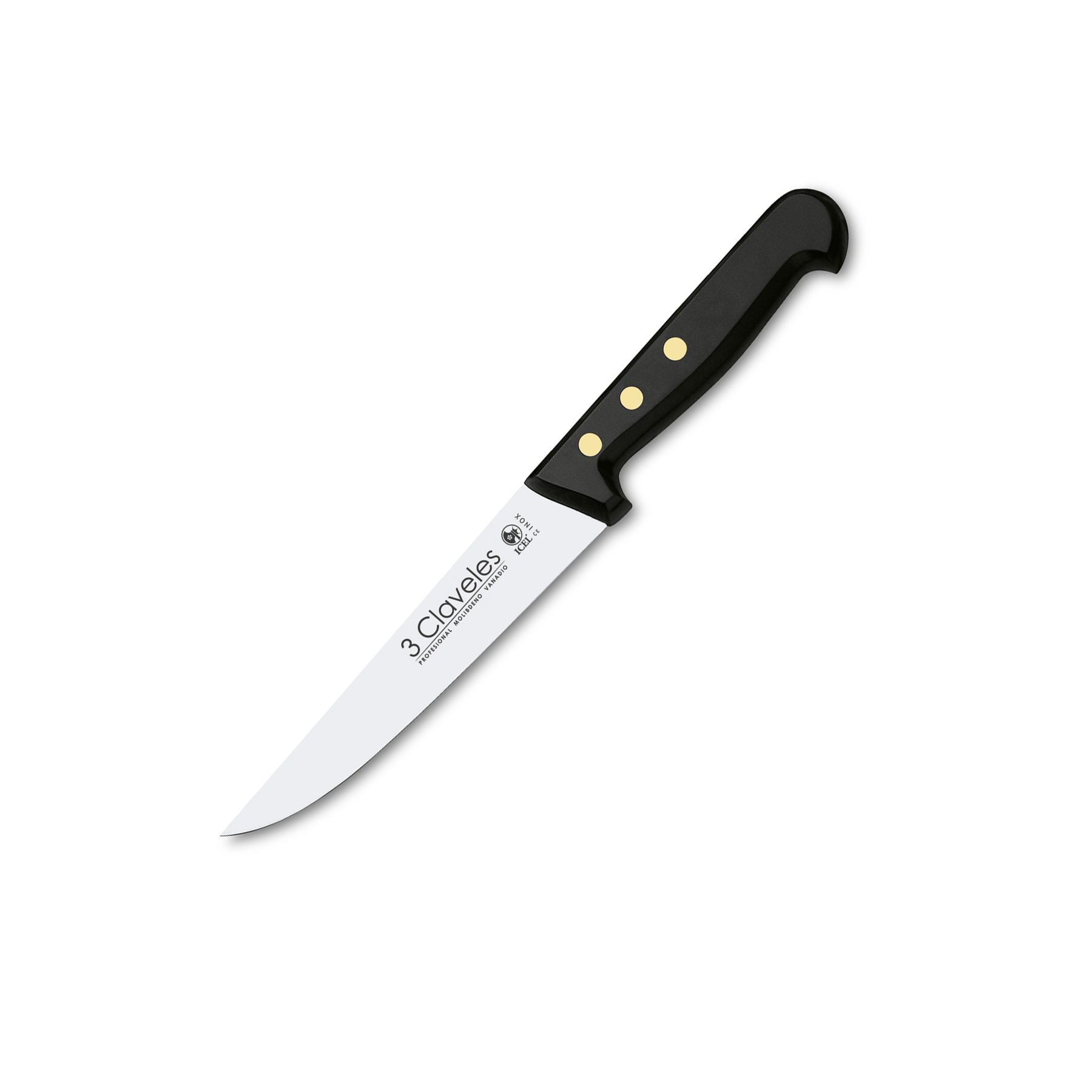 Cuchillo cocinero con hoja de 15,5 cm y mango pom 3 Claveles en c...