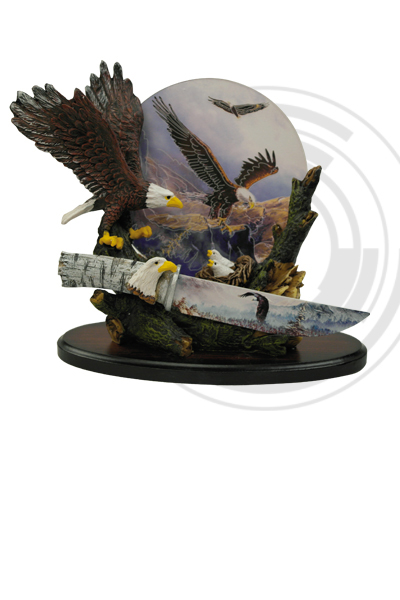 Dekoratives Harzmesser mit Harzadlern und LED-Leuchten