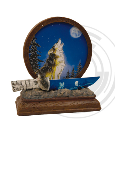 Couteau décoratif en résine avec aigles en résine et lumières led