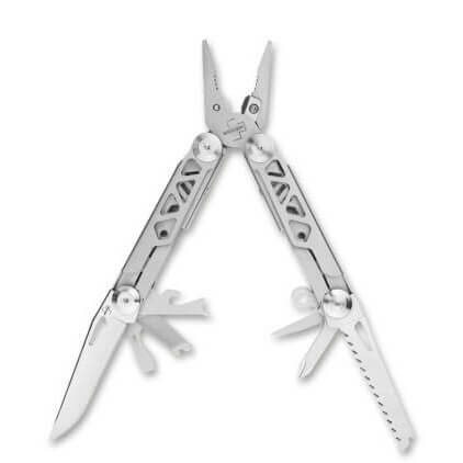 Navaja multiusos con nueve herramientas y sujección para la ropa