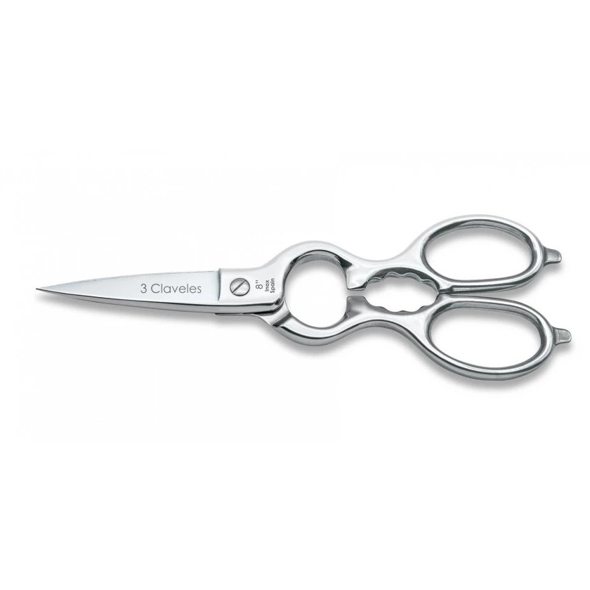 Tijeras de cocina varios usos de 8" en acero inoxidable con acaba...