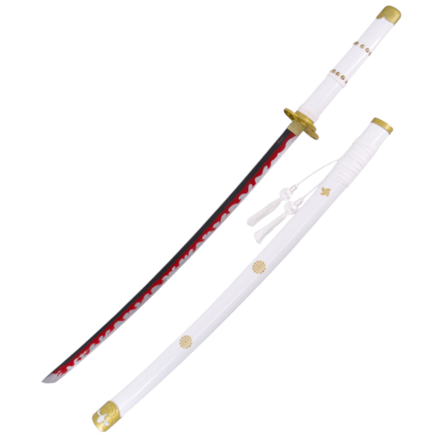 Katana Enma de Zoro en One Piece color blanco con detalles dorado...