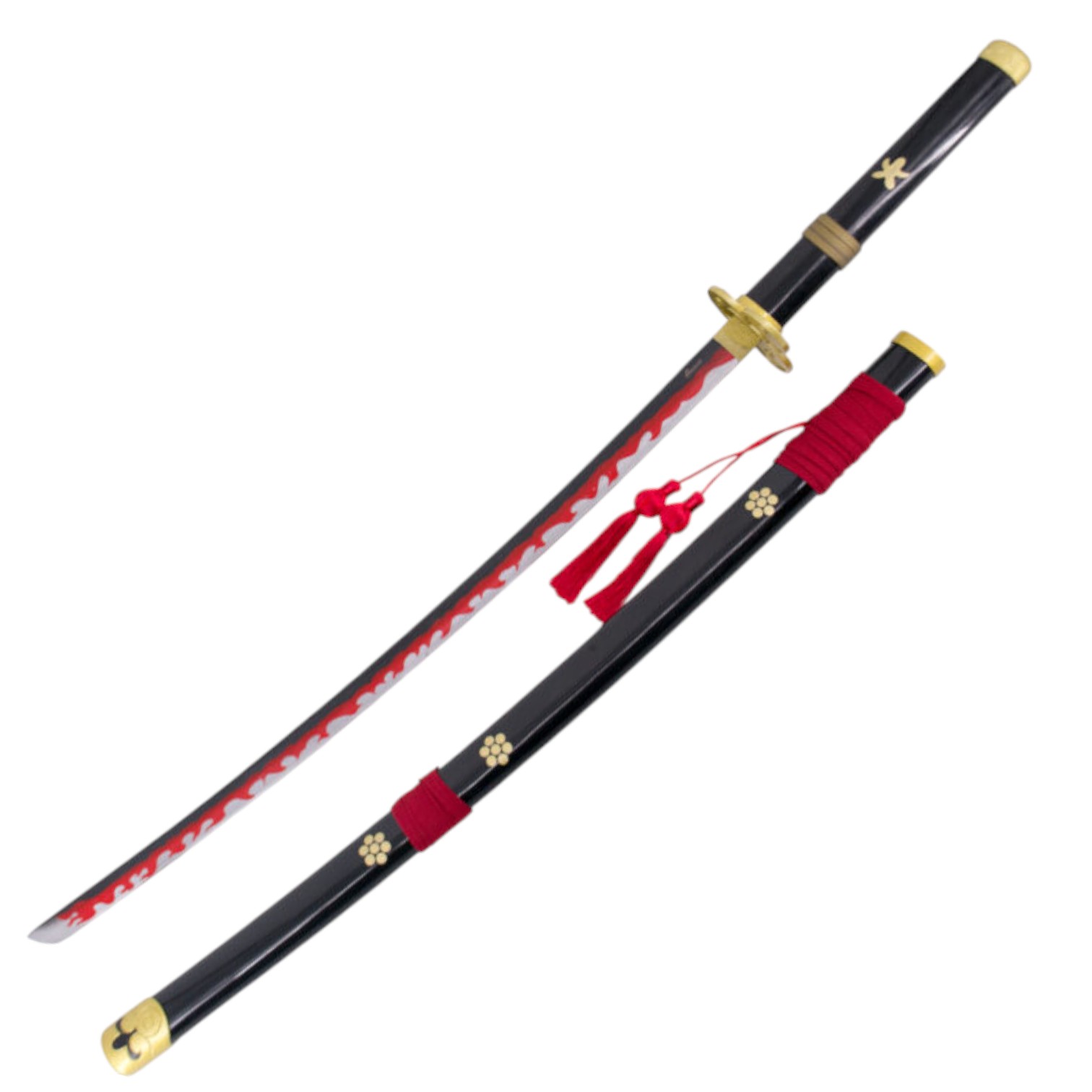 Katana Enma de Zoro en One Piece color negro con detalles dorados...