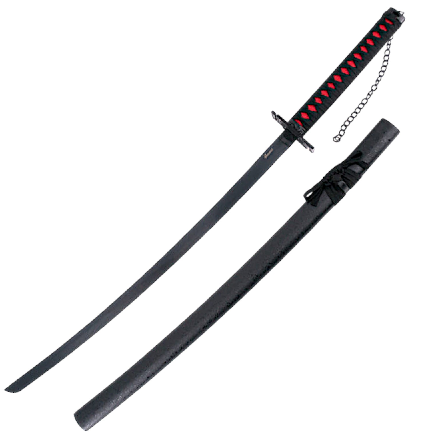 Katana Tensa Zagetsu Hollow Ichigo de Bleach con mango y vaina ne...