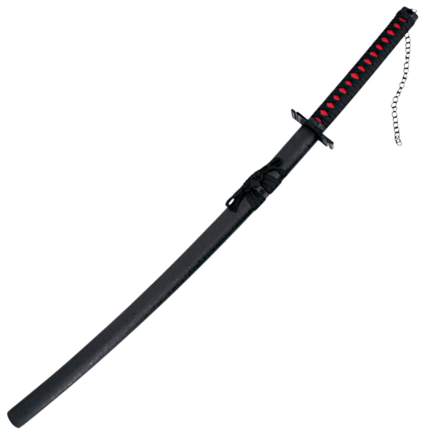 Katana Tensa Zagetsu Hollow Ichigo de Bleach con mango y vaina negros