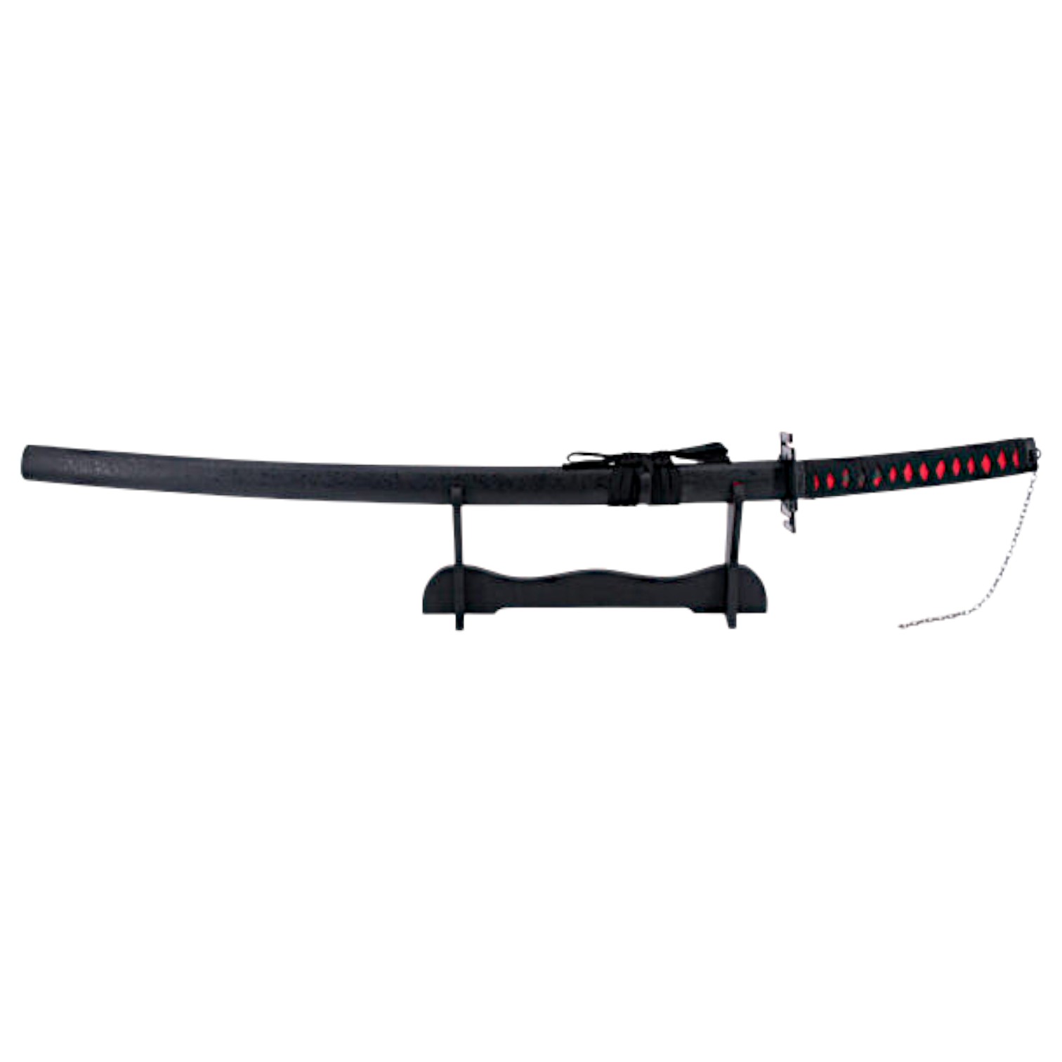 Katana Tensa Zagetsu Hollow Ichigo de Bleach con mango y vaina negros