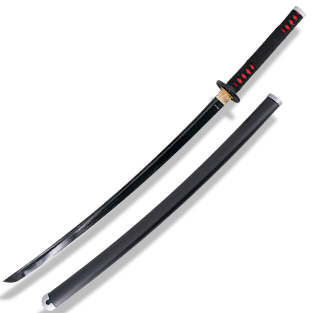 Katana funcional de Kamado Tanjirou con hoja de acero carbono y v...