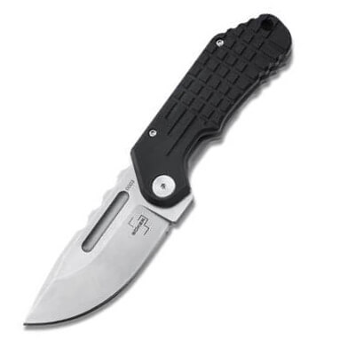 Couteau tactique sportif avec blocage du cadre et lame partiellem...