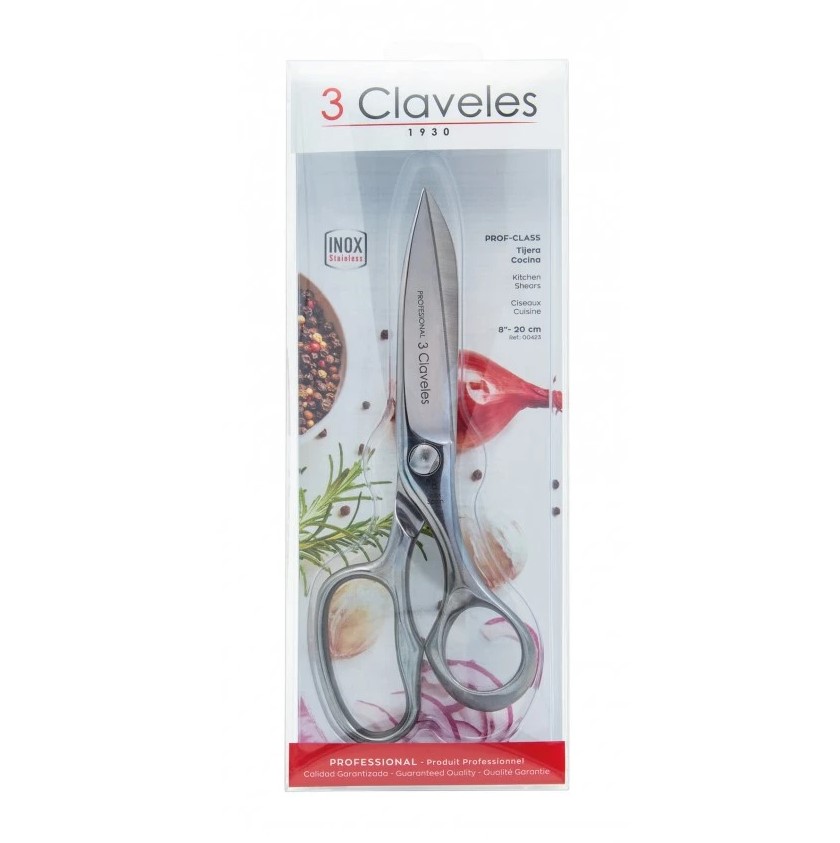 Tijera de cocina Prof-Class de 8" en acero inoxidable con acabado brillo
