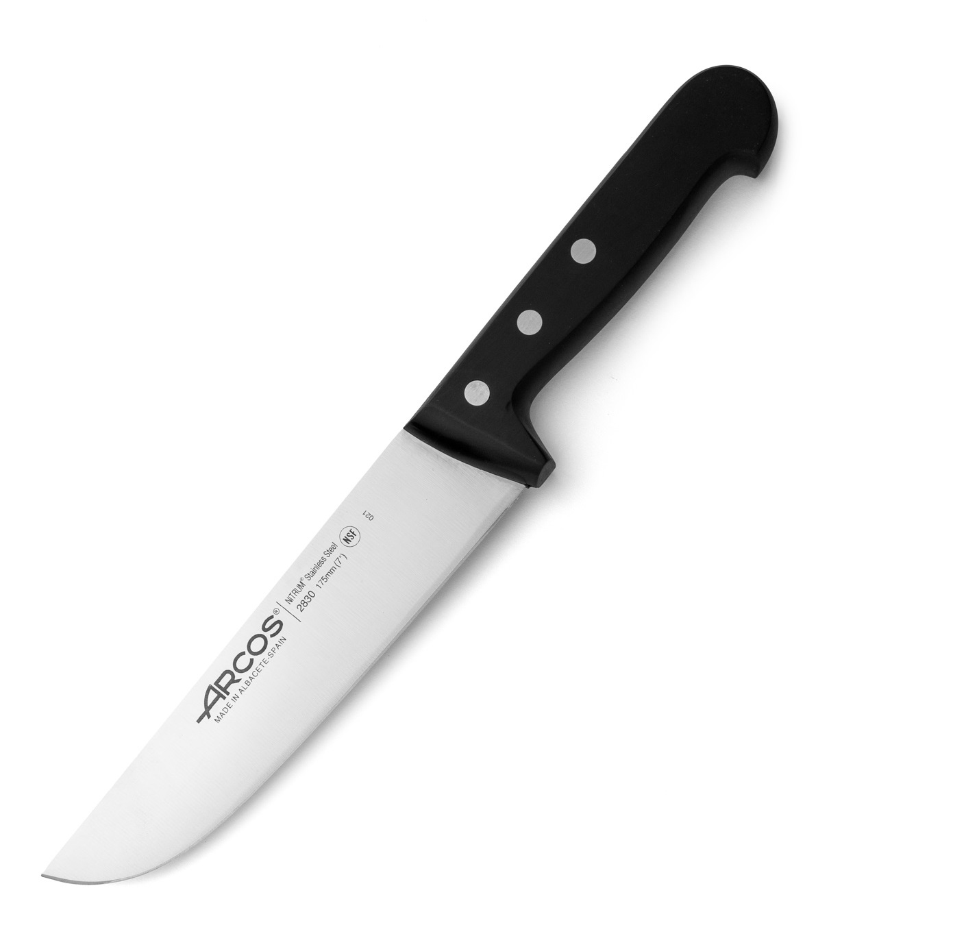 Cuchillo Carnicero recto Arcos Universal con hoja de 17.5 cm y ma...