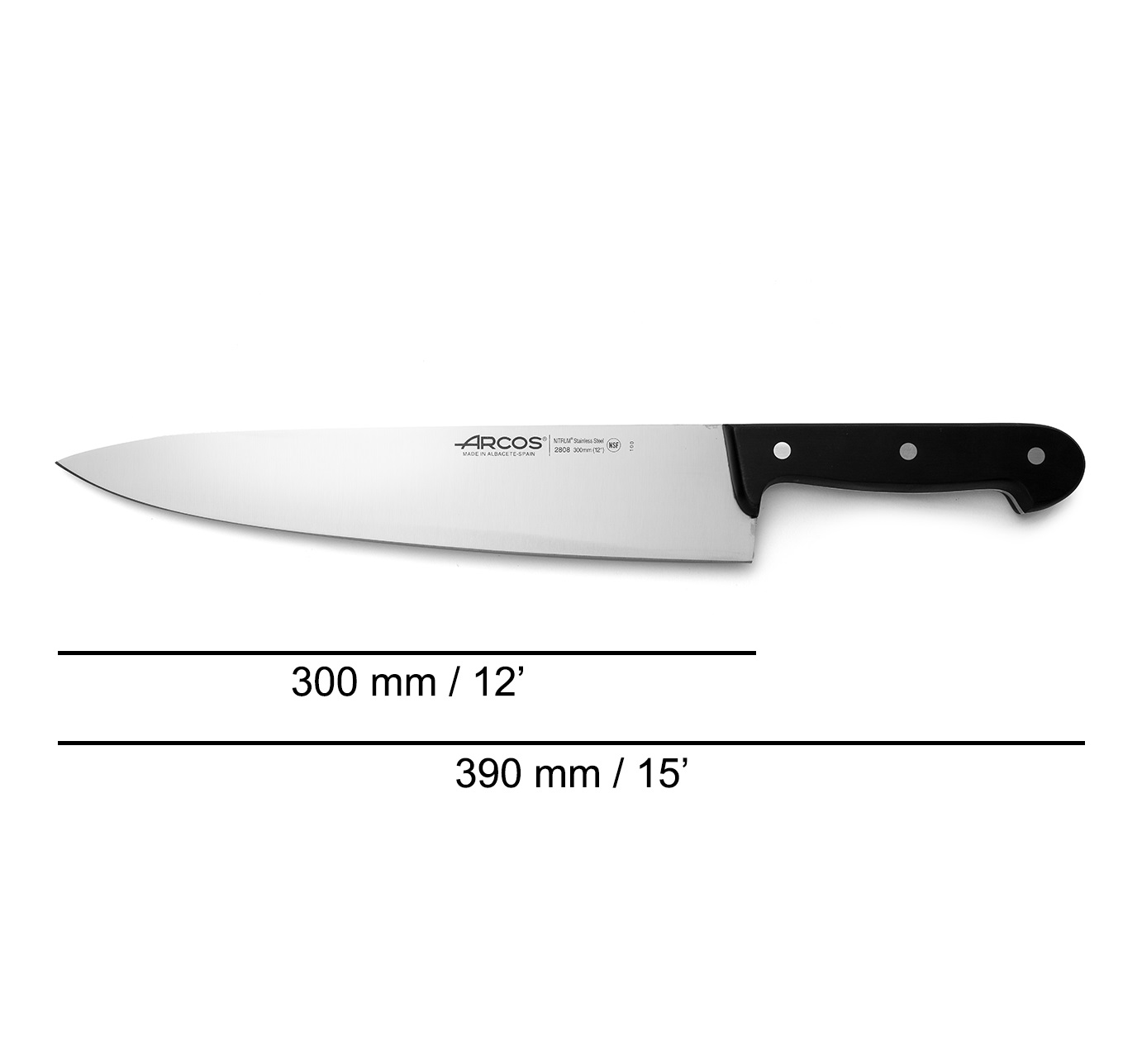 Faca de chef universal Arcos com lâmina de 30 cm e cabo em polioximetileno