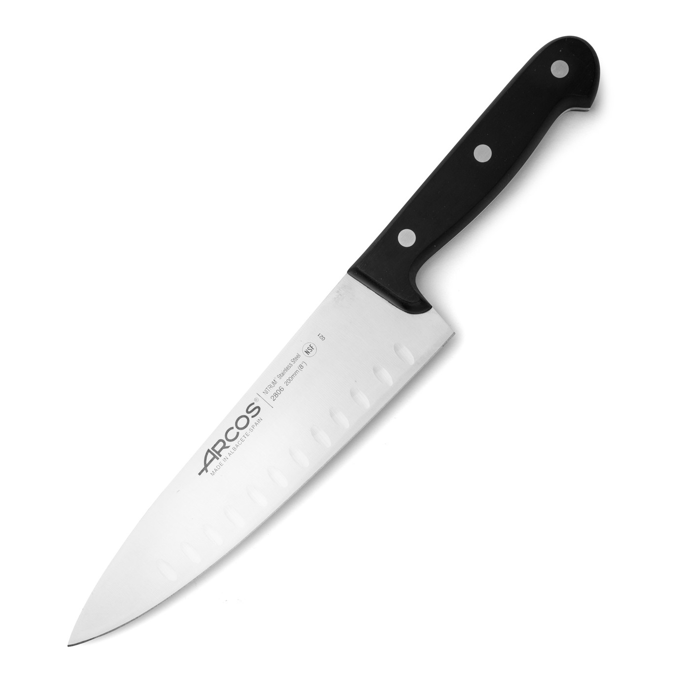 Cuchillo Cocinero Arcos Universal con hoja alveolada de 20 cm y m...