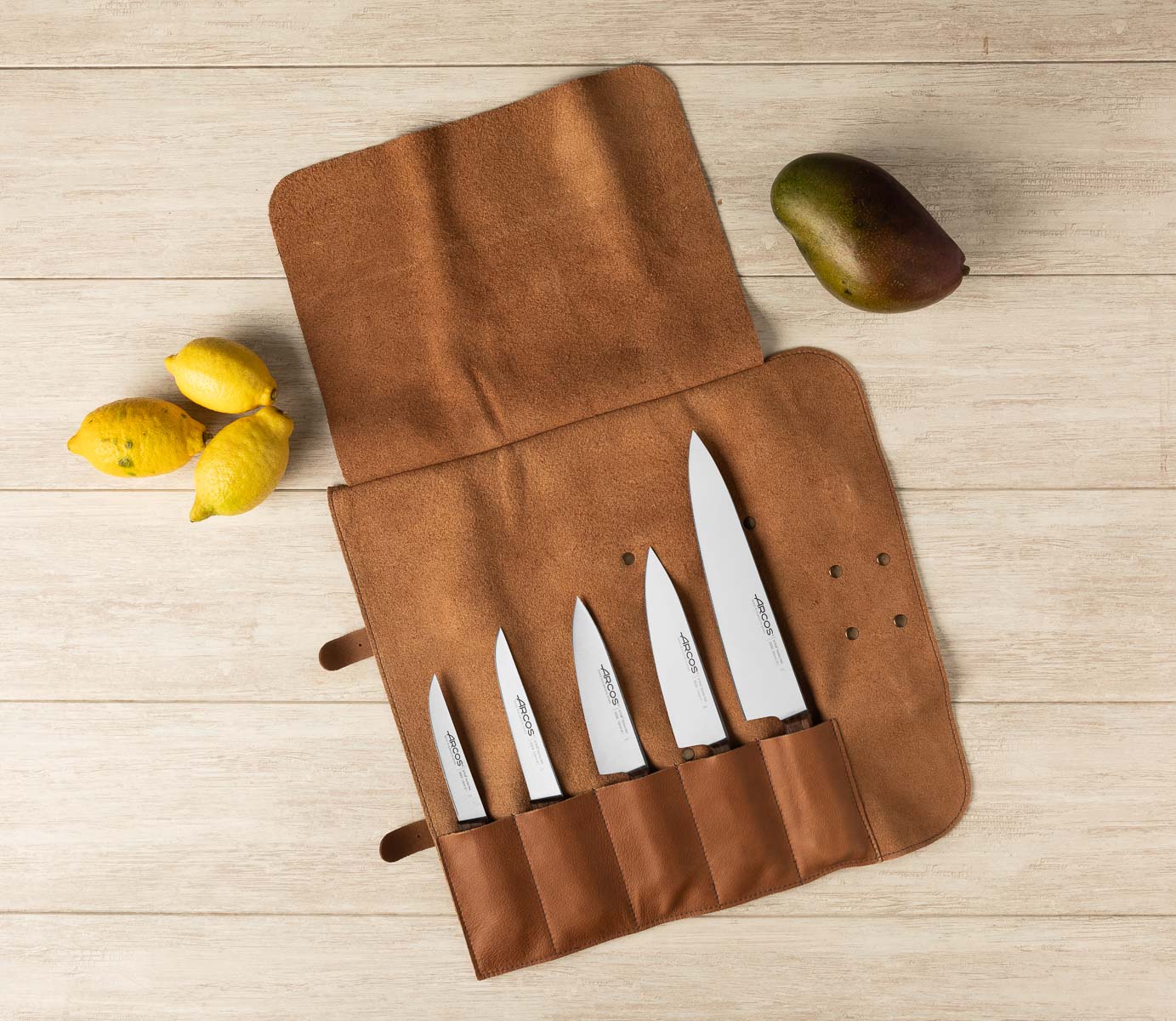 Arcos braune Messertasche für 5 Teile