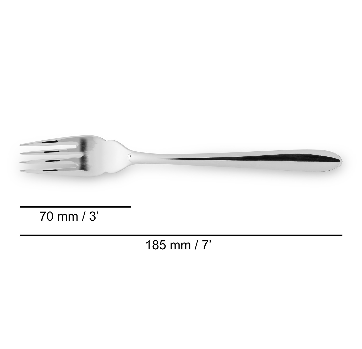 12 Tenedores de pescado Arcos serie Berlín acero inoxidable 185 mm