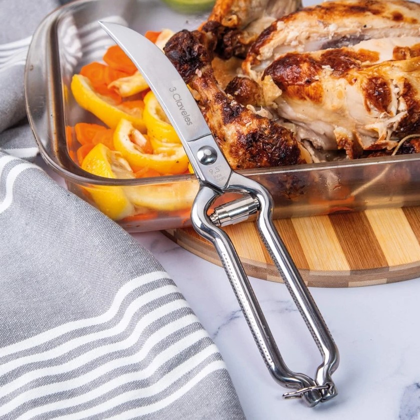 Tijera trincha aves 3 Claveles de 24 cm pulido