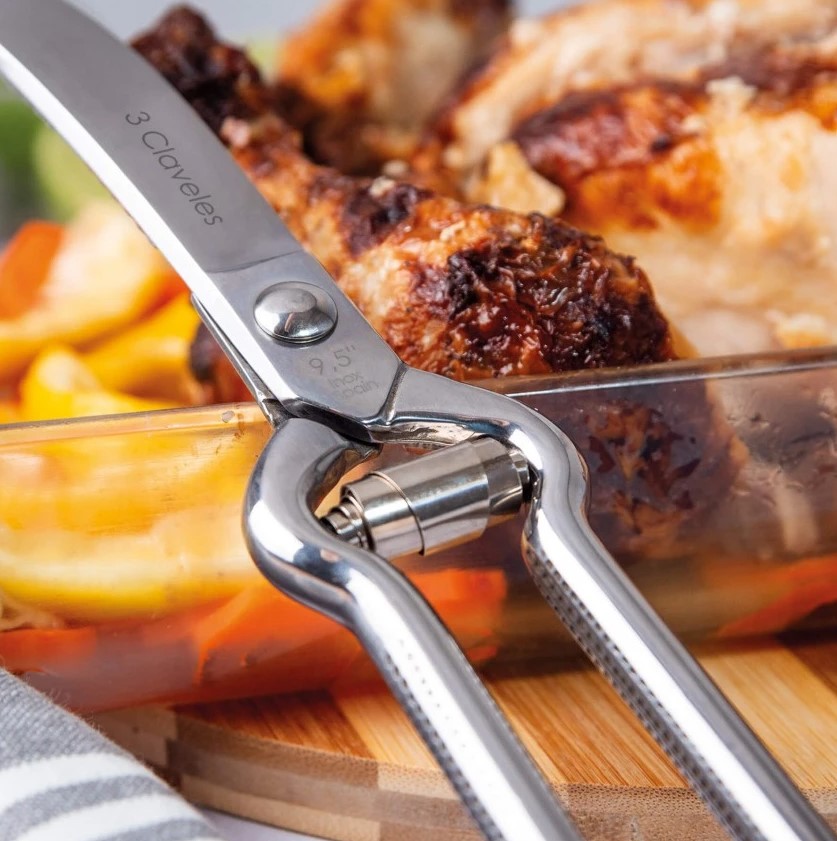 Tijera trincha aves 3 Claveles de 24 cm pulido