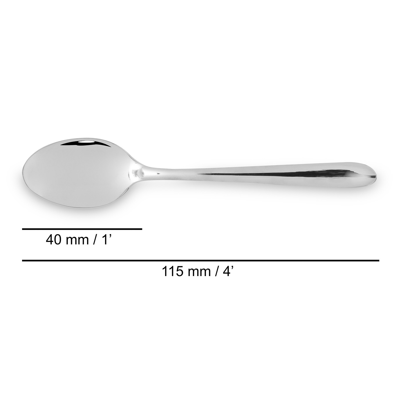 12 cucharas de moka Arcos serie Berlín acero inoxidable 115 mm