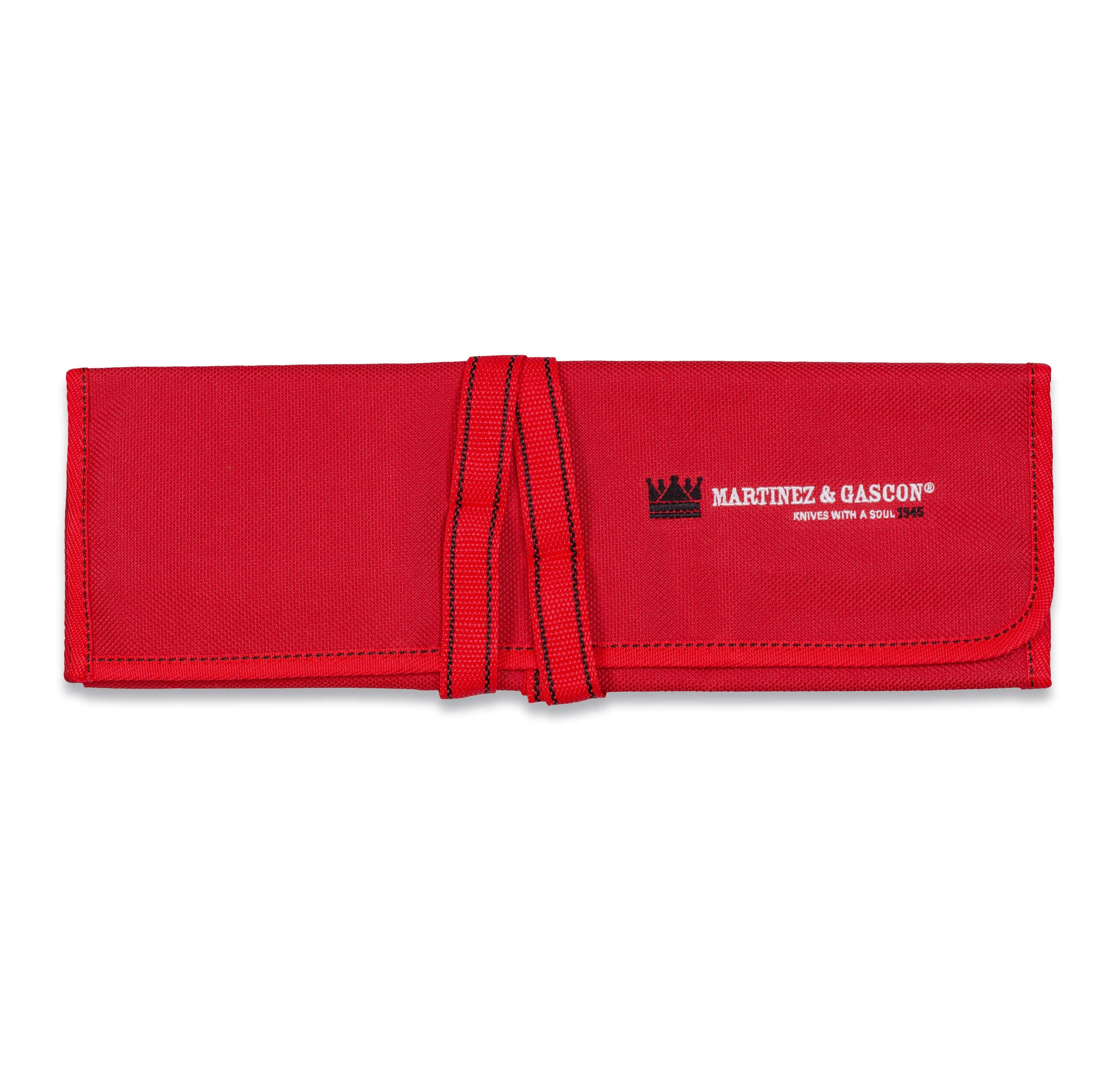 Manta porta cuchillos para 12 piezas Martinez y Gascón lona roja ...