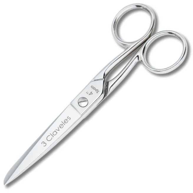 Tijeras de costura 100 mm acero carbono 3 Claveles