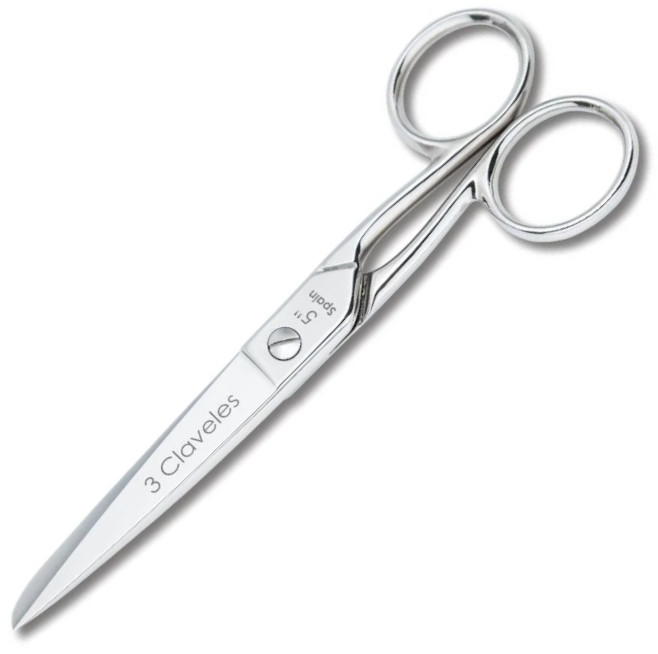 Tijeras de costura 125 mm acero carbono 3 Claveles