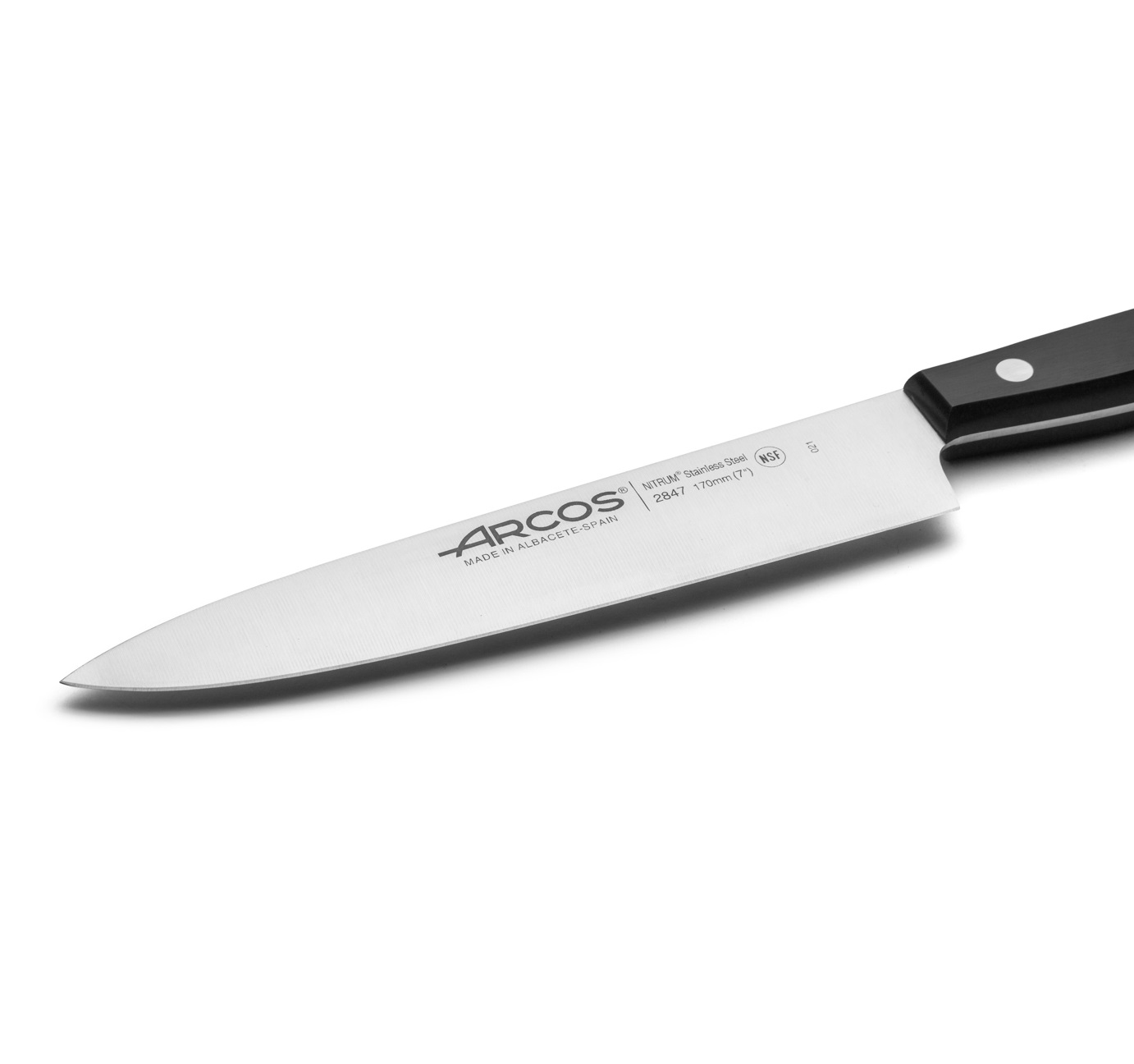 Faca de chef Arcos Universal 170 mm com cabo em polioximetileno preto