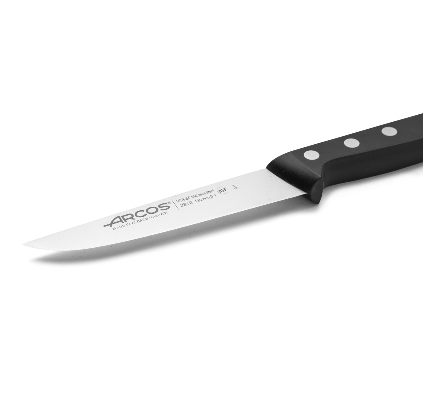 Cuchillo de cocina Arcos Universal 130 mm con mango de polioximetileno negro