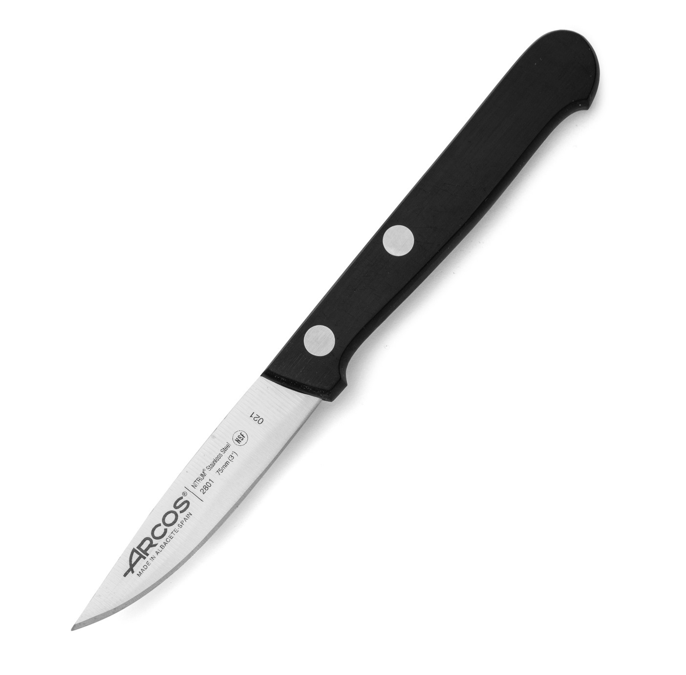 Cuchillo mondador estrecho Arcos Universal 75 mm con mango de pol...