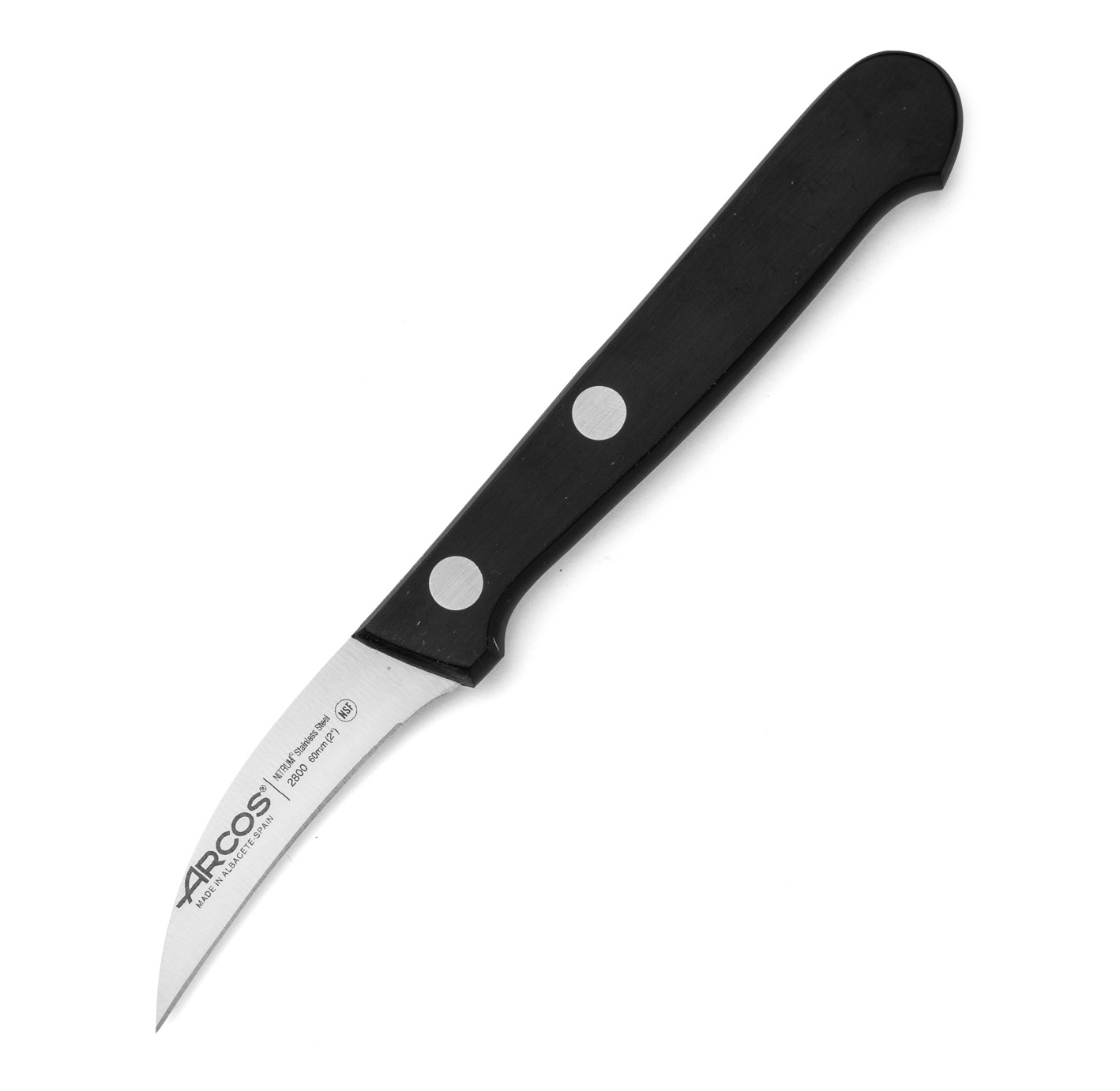 Cuchillo mondador curvo Arcos Universal 60 mm con mango de poliox...