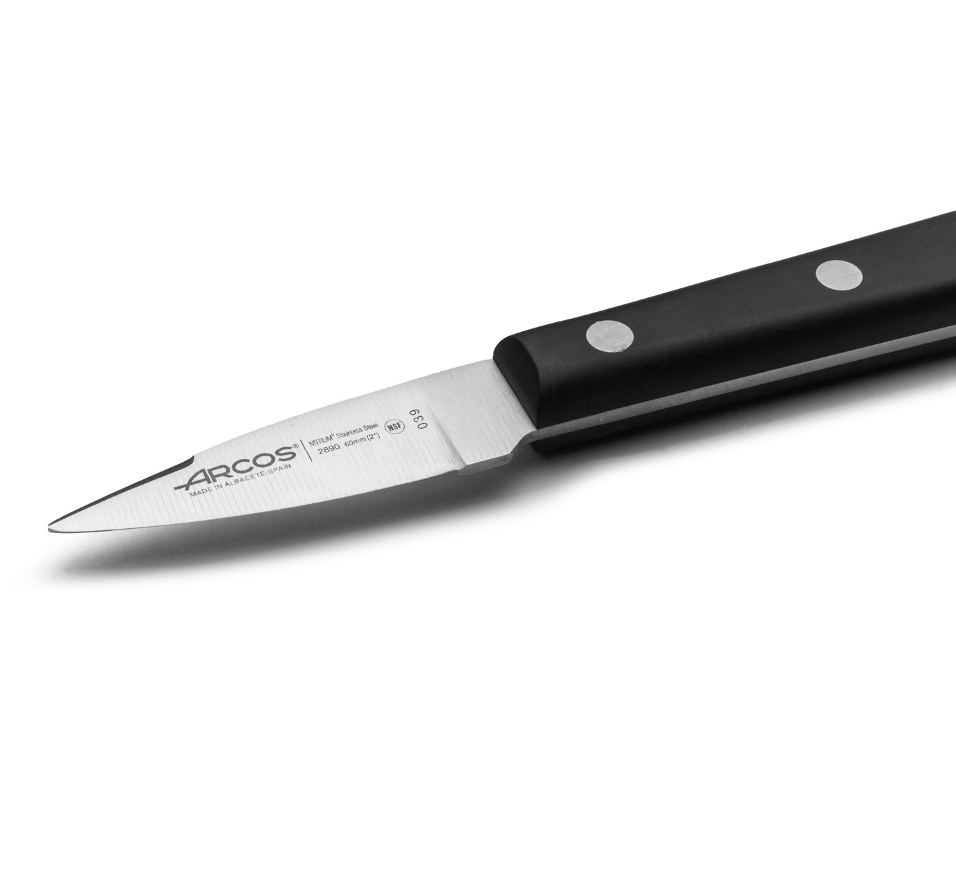 Cuchillo abre ostras Arcos Universal 60 mm con mango de polioximetileno negro