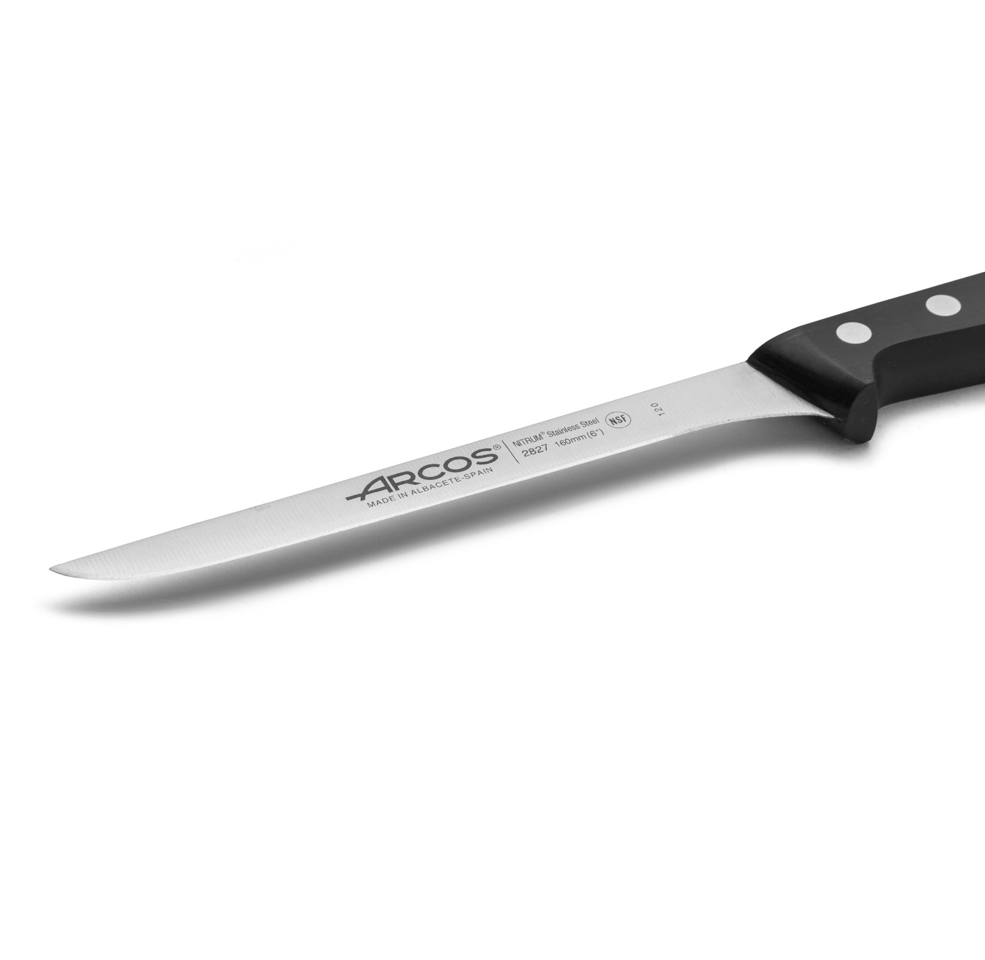 Cuchillo fileteador Arcos Universal 160 mm con mango de polioximetileno negro