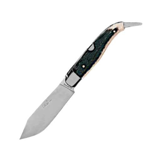 Navaja Pastora Albacete con mango de asta de ciervo y virola de a...