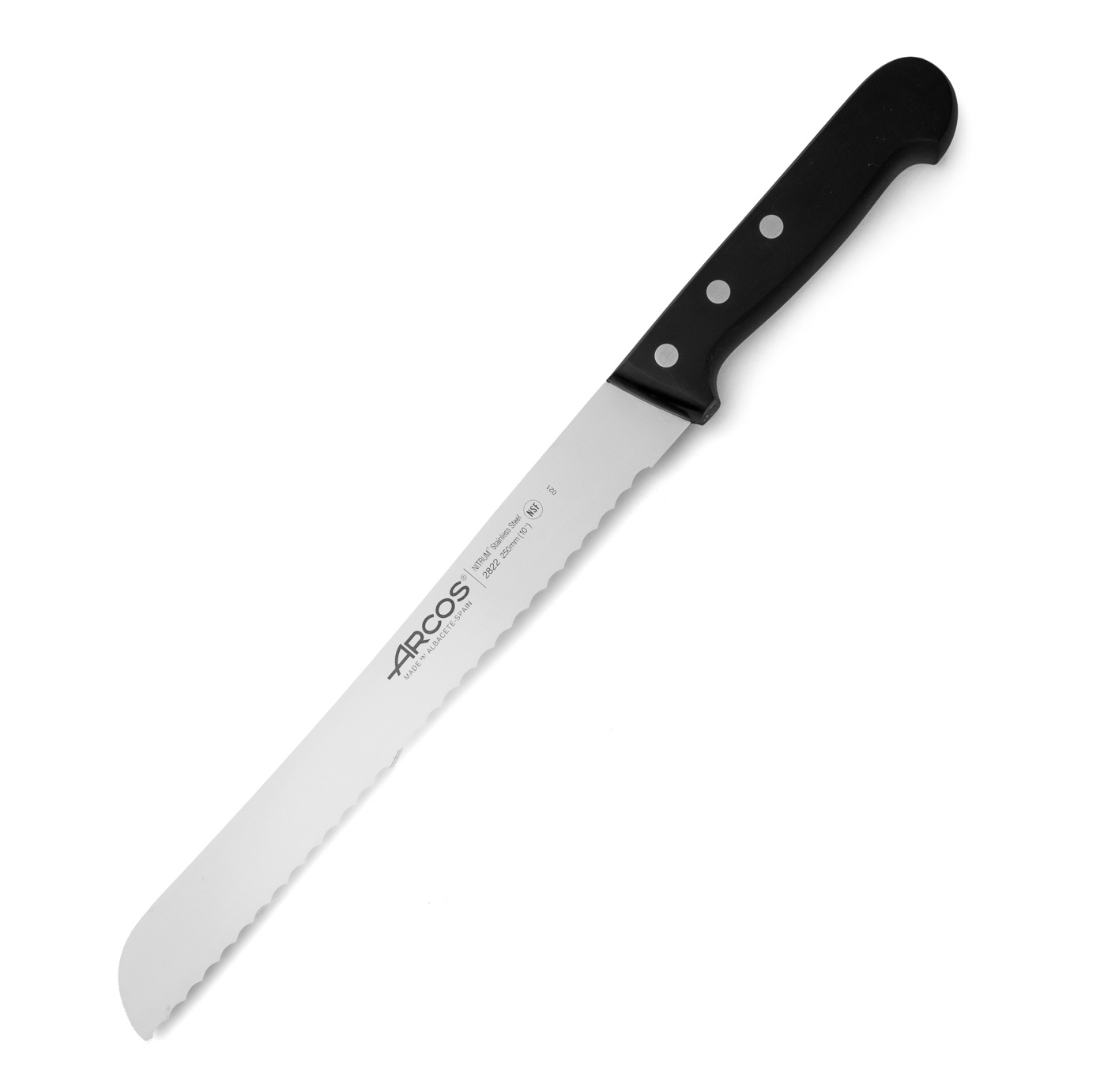 Cuchillo panero Arcos con hoja dentada de 25 cm serie Universal c...