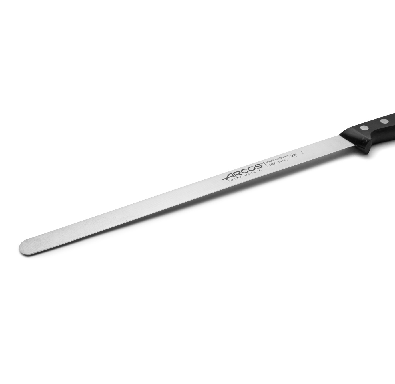 Cuchillo jamonero punta redonda Arcos con hoja de 29 cm serie Universal con mango de polioximetileno